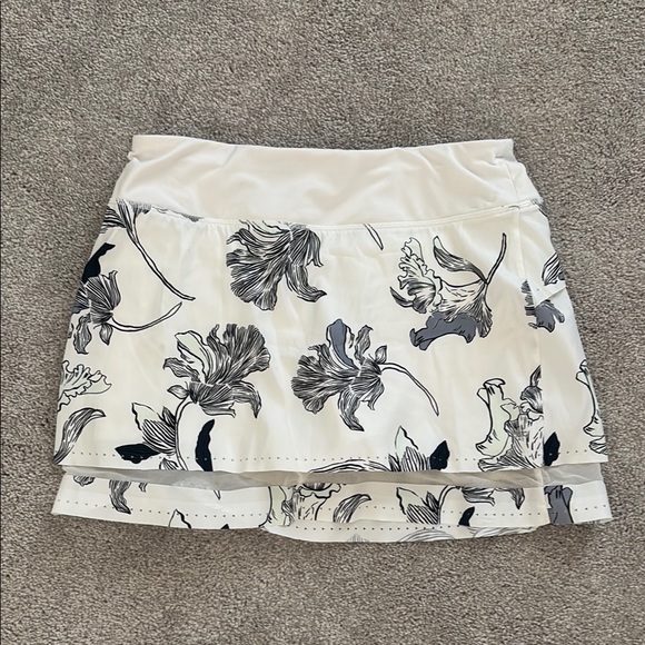 Athleta Floral Print Laser Run Tennis Skort Skirt - Picture 1 of 5